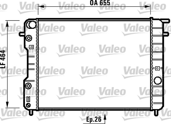 Jäähdytin,moottorin jäähdytys VALEO 731840
