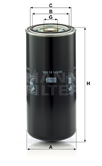 Öljynsuodatin MANN-FILTER WD 13 145/20