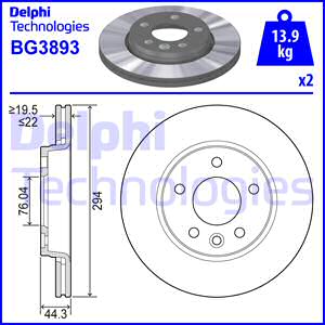 Jarrulevy DELPHI BG3893