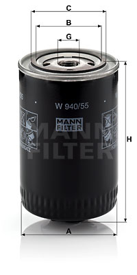 Öljynsuodatin MANN-FILTER W 940/55