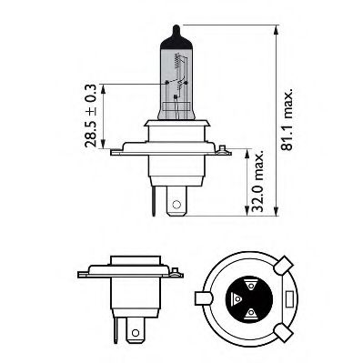 Kaukovalopolttimo PHILIPS 12342WHVSM