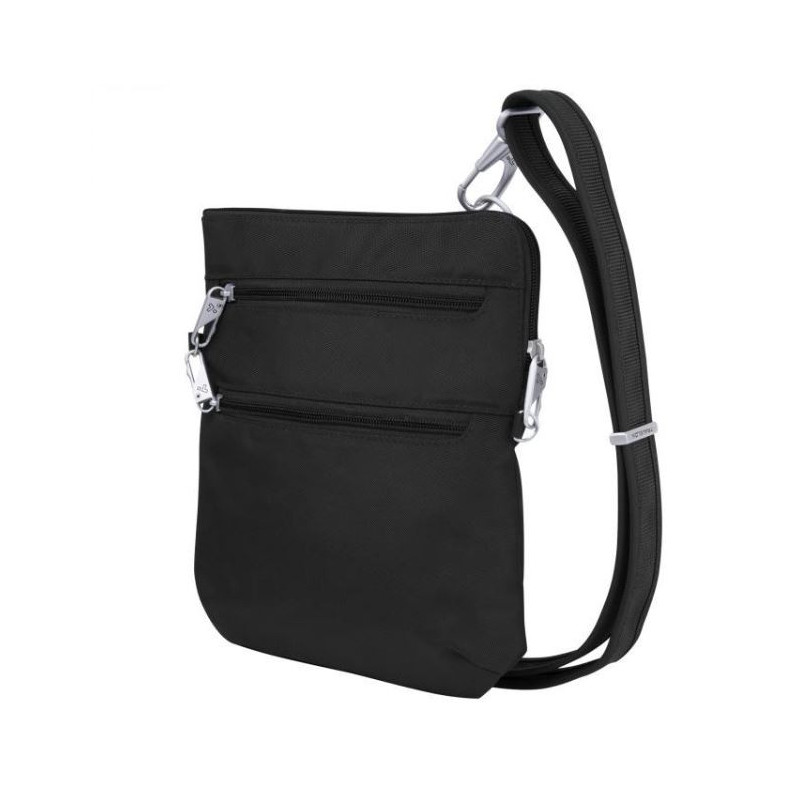 Travelon Anti-Theft Classic Slim Double Zip turvaolkalaukku, musta
