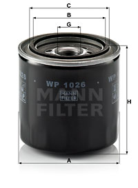 Öljynsuodatin MANN-FILTER WP 1026