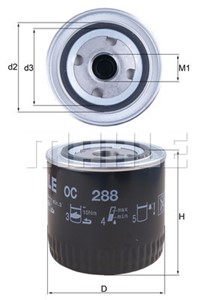Öljynsuodatin, CADILLAC,CHRYSLER,DODGE,FORD,FORD USA,JEEP,MAZDA,MG,ROVER, 00K04884899AC, 04884899AB, 04884899AC, 3322581, 3652061, 39047