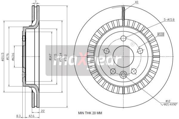 Jarrulevy MAXGEAR 19-2335