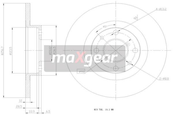 Jarrulevy MAXGEAR 19-0768