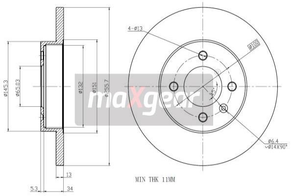 Jarrulevy MAXGEAR 19-0767