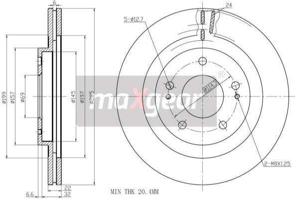 Jarrulevy MAXGEAR 19-2445