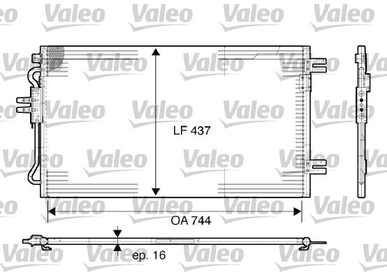 Lauhdutin, ilmastointilaite VALEO 817739