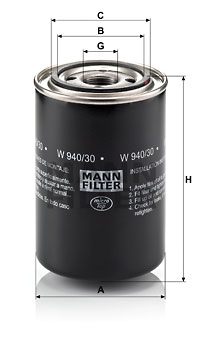 Öljynsuodatin MANN-FILTER W 940/30