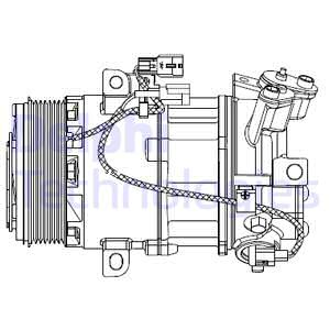 Kompressori, ilmastointilaite DELPHI CS20550