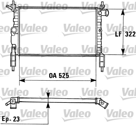 Jäähdytin,moottorin jäähdytys VALEO 730975