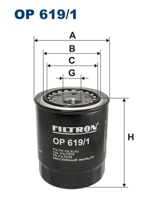 Öljynsuodatin FILTRON OP 619/1