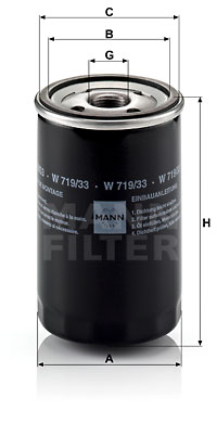 Öljynsuodatin MANN-FILTER W 719/33