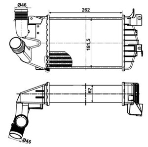 Välijäähdytin, OPEL,VAUXHALL, 001 997 22 94 S2, 001 997 22 94, 003 997 80 94 S2, 003 997 80 94, 103 050 06 11 S1, 103 050 06 11, 1321340