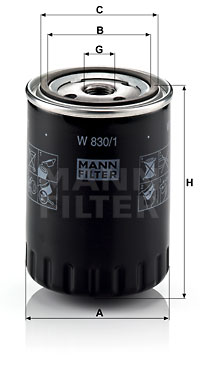 Öljynsuodatin MANN-FILTER W 830/1