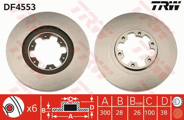 Jarrulevy TRW DF4553