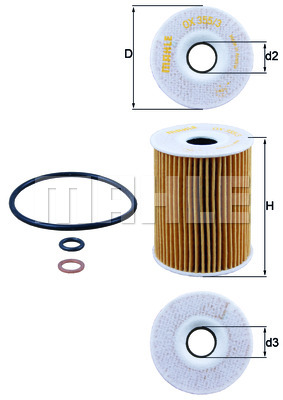 Öljynsuodatin KNECHT OX 355/3D