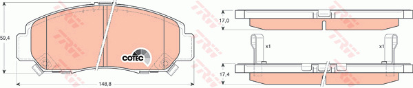 Jarrupalasarja, levyjarru TRW GDB3268