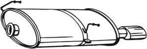 Takaäänenvaimentaja, PEUGEOT 206 CC, 206 Halvkombi, 206 SW, 1726CC, 1726VS