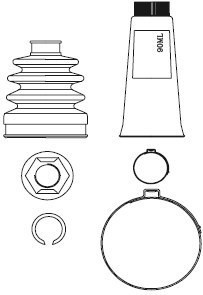 Paljekumisarja, vetoakseli, Pyörän puoli, Etuakseli, oikea, Etuakseli, vasen, FORD FIESTA V, FIESTA Van V, FUSION, 1 357 733, 1 357 735,