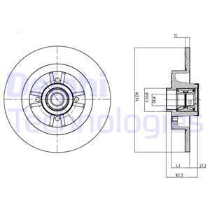 Jarrulevy DELPHI BG9030RS
