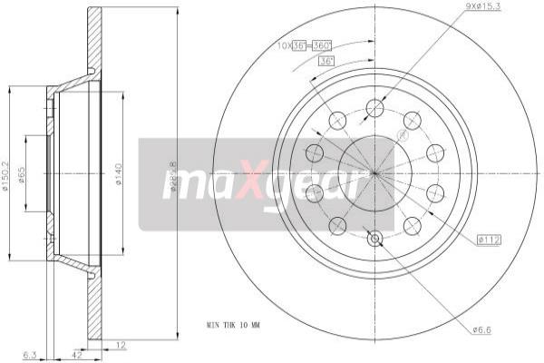 Jarrulevy MAXGEAR 19-1229