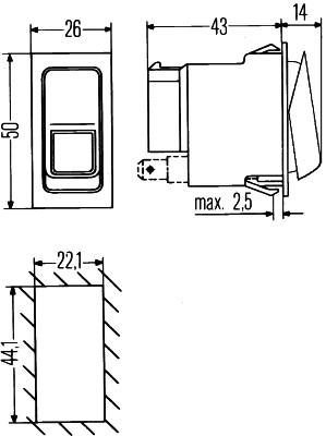 Kytkin HELLA 6GM 007 832-191