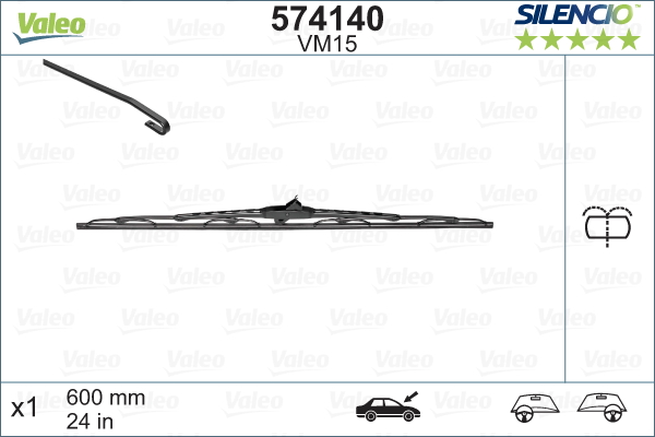 Pyyhkijänsulka VALEO 574140