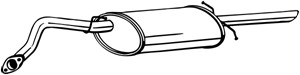 Takaäänenvaimentaja, DAEWOO LANOS Sedan, 96182257, 96290793