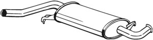 Keskiäänenvaimentaja, AUDI 100 C3 Avant, 100 C3 Sedan, 100 C4 Avant, 100 C4 Sedan, A6 C4, A6 C4 Avant, 443253409N, 443253409Q, 4A0253409
