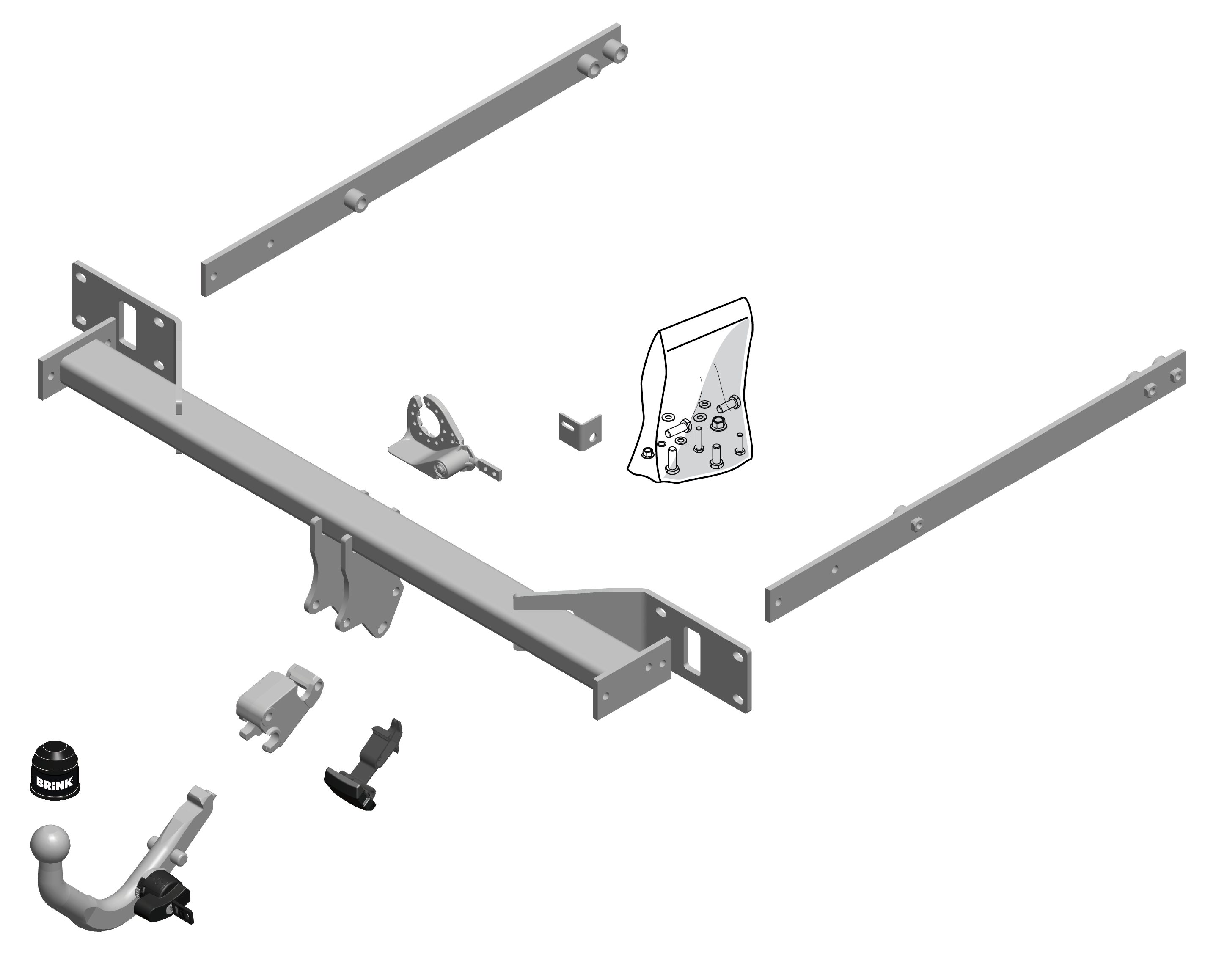 Vetokoukku BRINK 530900 MB E-Class W212, S212