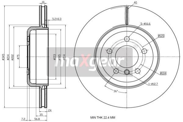 Jarrulevy MAXGEAR 19-3235