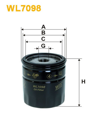 Öljynsuodatin WIX FILTERS WL7098