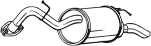 Takaäänenvaimentaja, TOYOTA YARIS, 174300Q020, 1743040050, 1743040051