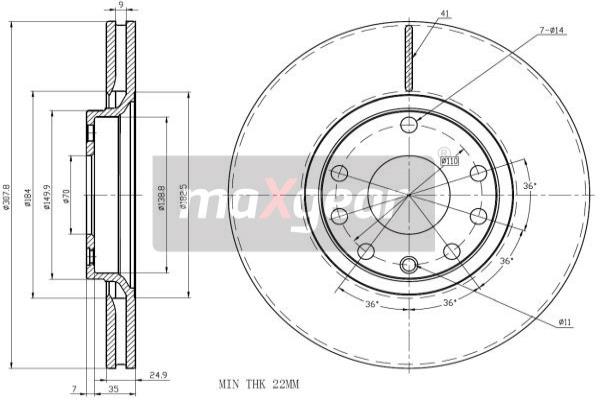 Jarrulevy MAXGEAR 19-1019