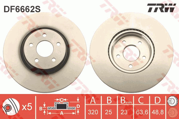 Jarrulevy TRW DF6662S