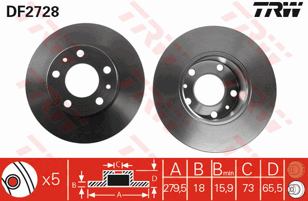 Jarrulevy TRW DF2728