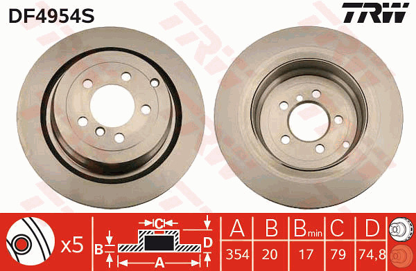 Jarrulevy TRW DF4954S
