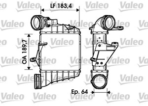 Välijäähdytin, SEAT CORDOBA, IBIZA III, SKODA FABIA I, VW POLO, 6Q0145804B, 6Q0145804E, 6Q0145805E
