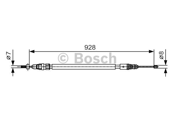 Käsijarruvaijeri BOSCH 1 987 482 000