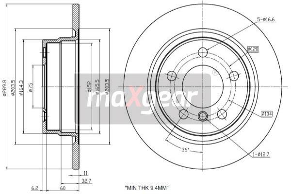 Jarrulevy MAXGEAR 19-3219