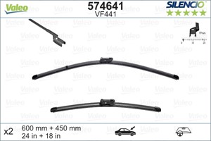 Pyyhkijänsulka, Edessä, ALFA ROMEO,FIAT,HYUNDAI,KIA,LANCIA,PEUGEOT,SKODA,VW, 1610670580, 1610672680, 1611631080, 1T1998002A, 2K1955425C,
