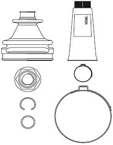 Paljekumisarja, vetoakseli, Sisempi, Etuakseli, oikea, Etuakseli, vasen, FORD KA, KA Van, STREET KA, 1 303 999, 1 304 000, 1 310 494, 1