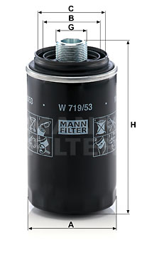 Öljynsuodatin MANN-FILTER W 719/53
