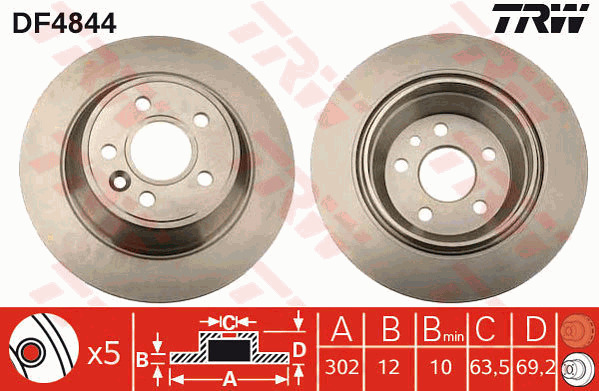Jarrulevy TRW DF4844