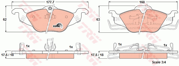 Jarrupalasarja, levyjarru TRW GDB1351