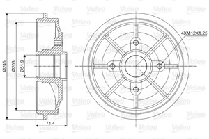 Jarrurumpu, Taka-akseli, CITROËN C2, C2 ENTERPRISE, C3 I, C3 II, C3 Pluriel, PEUGEOT 1007, 424746, 4247-46, 424749, 4247-49