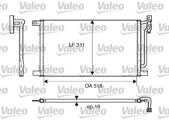 Lauhdutin, ilmastointilaite VALEO 817405
