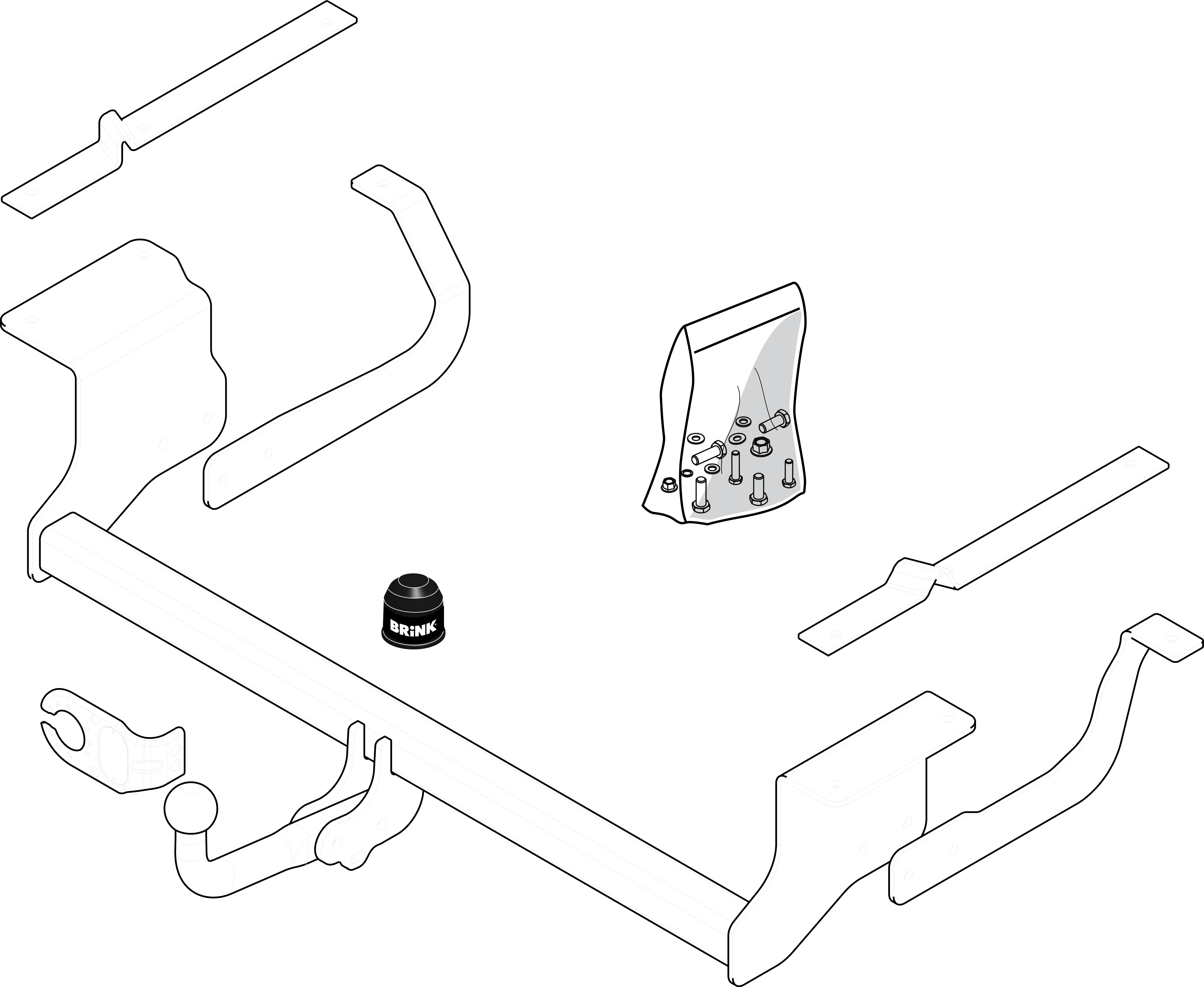 Vetokoukku BRINK 414500 Subaru Justy '03-06, Suzuki Ignis '00-05